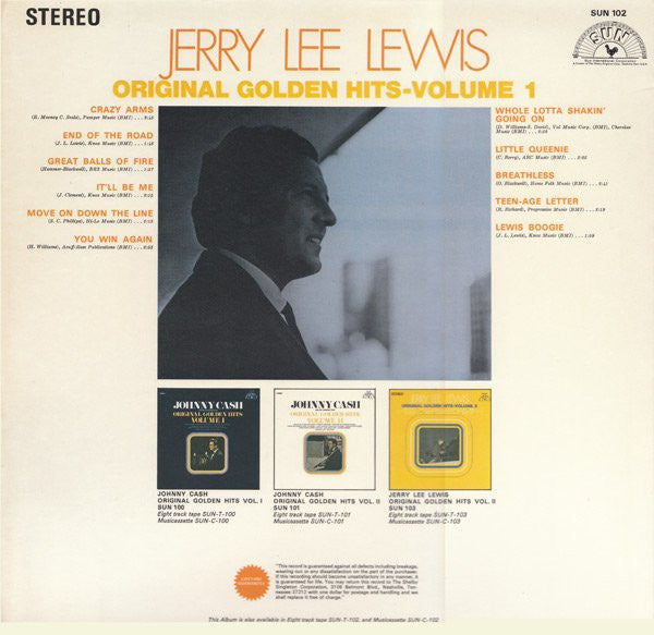 Jerry Lee Lewis : Original Golden Hits - Volume 1 (LP, Comp)