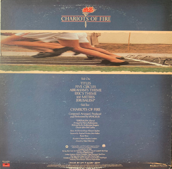 Vangelis : Chariots Of Fire (LP, Album, 18 )