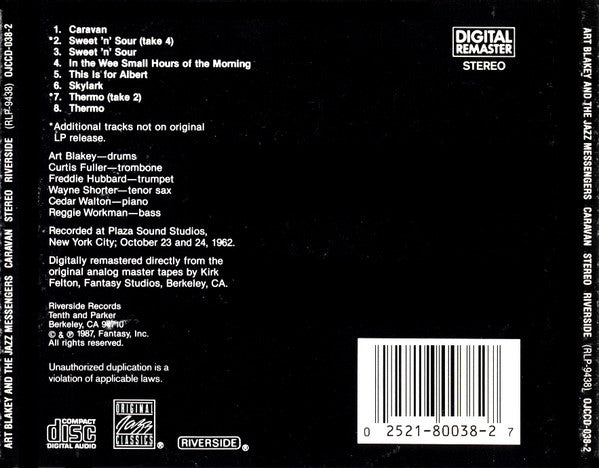 Art Blakey & The Jazz Messengers : Caravan (CD, Album, RE, RM)