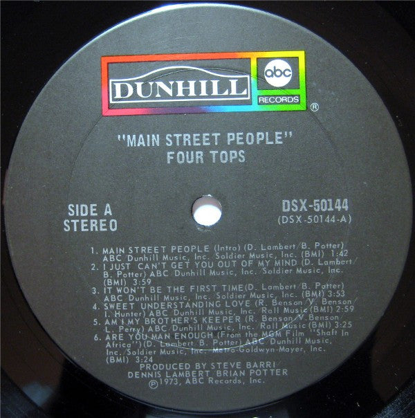 The Four Tops* : Main Street People (LP, Album, Gat)