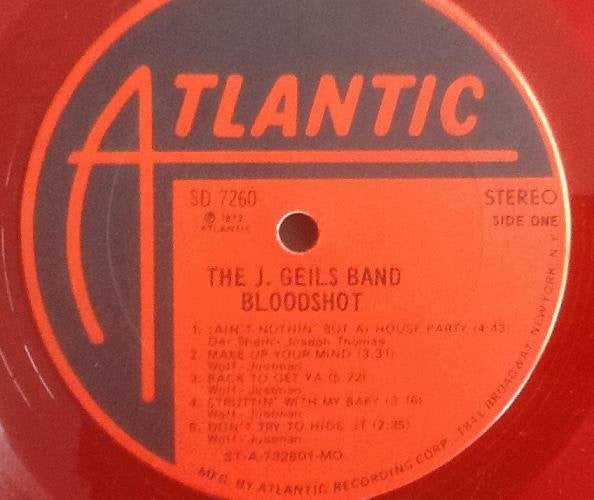 The J. Geils Band : Bloodshot (LP, Album, Red)