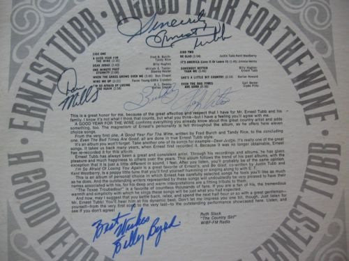 Ernest Tubb : A Good Year For The Wine (LP, Album, Pin)