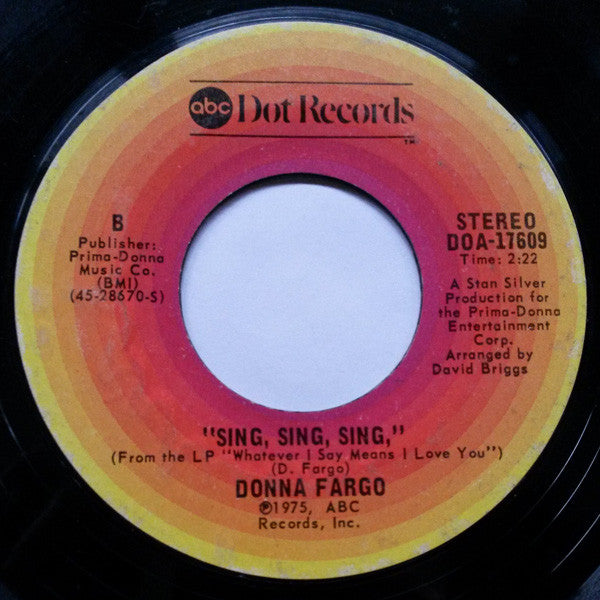 Donna Fargo : You're Not Charlie Brown (And I'm Not Raggedy Ann) (7")