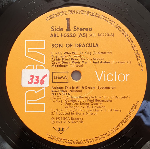 Harry Nilsson : Son Of Dracula (LP, Album, Gim)