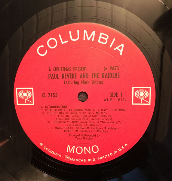 Paul Revere & The Raiders Featuring Mark Lindsay : A Christmas Present...And Past (LP, Album, Mono)