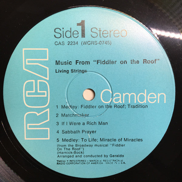 Living Strings : Music From Fiddler On The Roof (LP, Album)