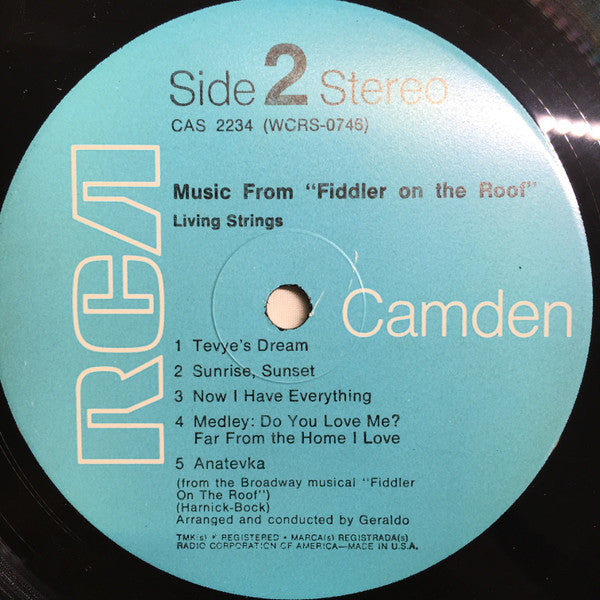Living Strings : Music From Fiddler On The Roof (LP, Album)