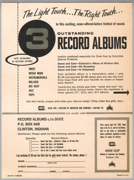 Various : Sweet And Cool - Collectors Album Of All-Time Hits (LP, Album, Comp, Ltd)