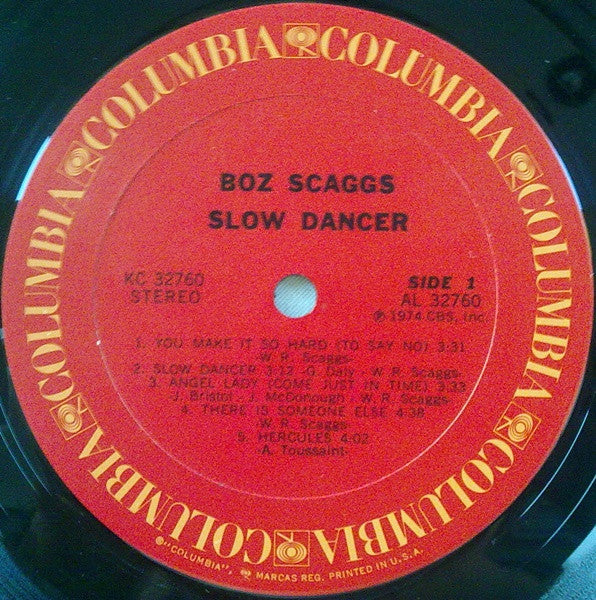 Boz Scaggs : Slow Dancer (LP, Album, RP, Ter)