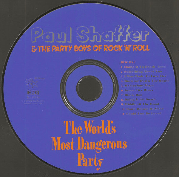 Paul Shaffer & The Party Boys Of Rock 'N' Roll : The World's Most Dangerous Party (2xCD, Album)