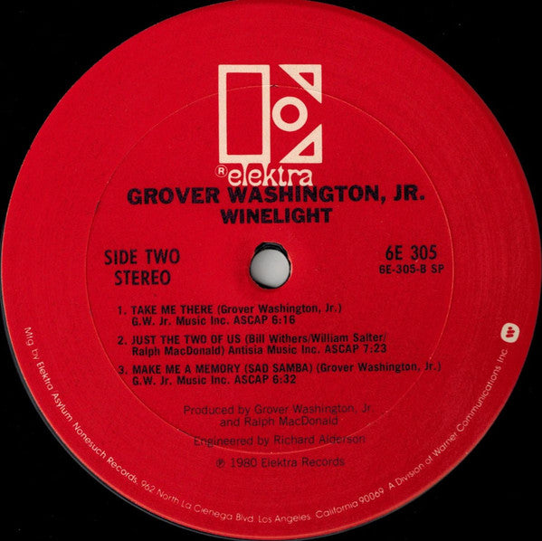 Grover Washington, Jr. : Winelight (LP, Album, Club)