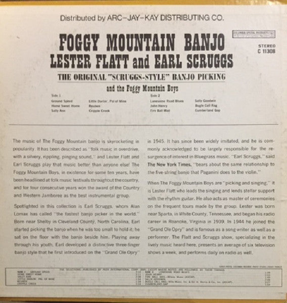 Lester Flatt & Earl Scruggs* And The Foggy Mountain Boys : Foggy Mountain Banjo (LP, Album)