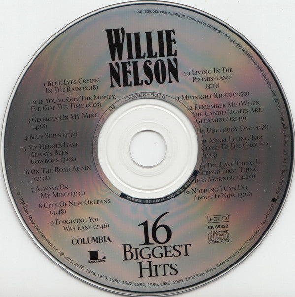 Willie Nelson : 16 Biggest Hits (HDCD, Comp)