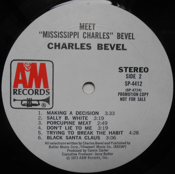 Charles Bevel : Meet "Mississippi Charles" Bevel (LP, Album, Promo)