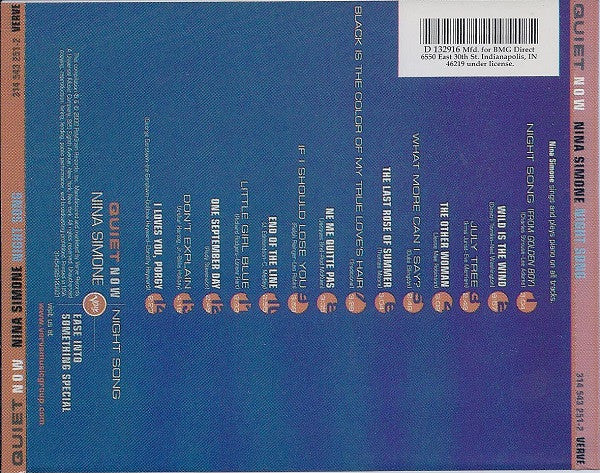 Nina Simone : Night Song (CD, Comp, Club)