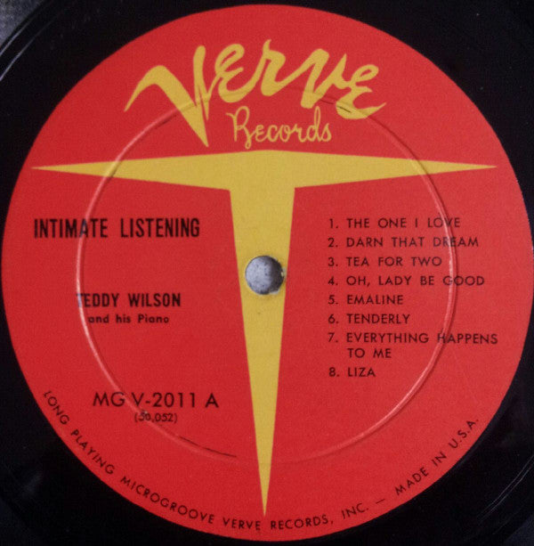Teddy Wilson And His Piano* : Intimate Listening (LP, Album, Ora)