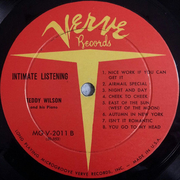 Teddy Wilson And His Piano* : Intimate Listening (LP, Album, Ora)