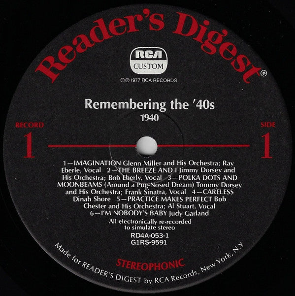 Various : Remembering The '40s - A Parade Of Nostalgic Hits (8xLP, Comp + Box)
