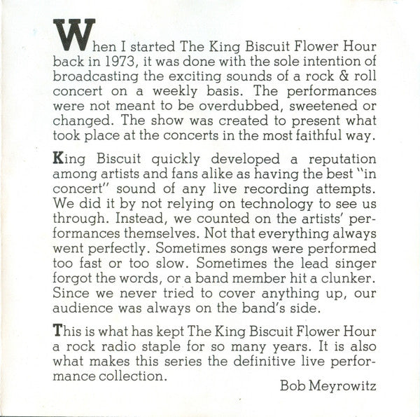 Various : The Best Of King Biscuit Live - Volume 2 (CD, Comp)