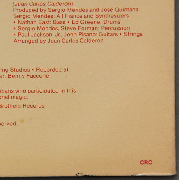 Sergio Mendes* : Sergio Mendes (LP, Album, Club, CRC)