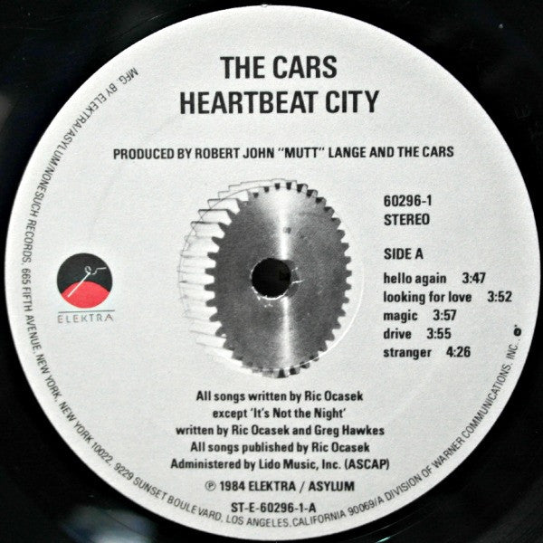 The Cars : Heartbeat City (LP, Album, M/Print, Gat)