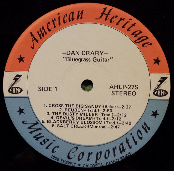 Dan Crary : Bluegrass Guitar (LP, Album)