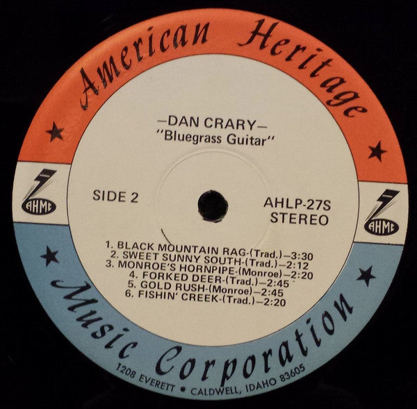 Dan Crary : Bluegrass Guitar (LP, Album)