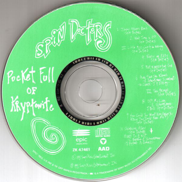 Spin Doctors - Pocket Full Of Kryptonite (VG+) (CD)