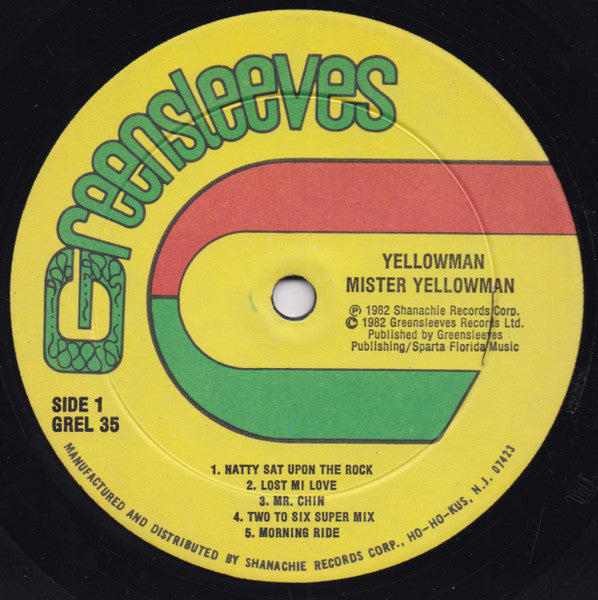 Yellowman : Mister Yellowman (LP, Album)