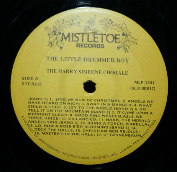 The Harry Simeone Chorale : The Little Drummer Boy: A Christmas Festival (LP, RE)