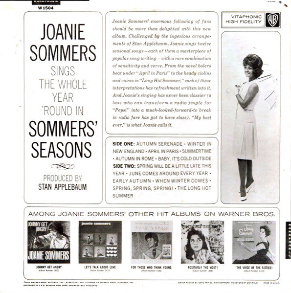 Joanie Sommers : Sommers' Seasons (LP, Album, Mono)