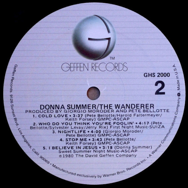 Donna Summer : The Wanderer (LP, Album, Spe)