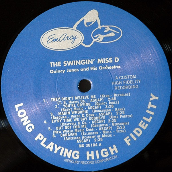 Dinah Washington With Quincy Jones And His Orchestra : The Swingin' Miss "D" (LP, Album, 180)