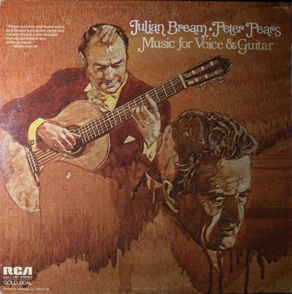 Julian Bream - Peter Pears : Music For Voice And Guitar (LP, Album, RE, RM)