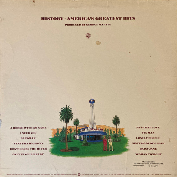America (2) : History · America's Greatest Hits (LP, Comp, Club, RCA)