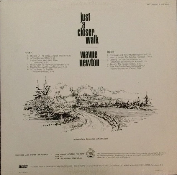 Wayne Newton : Just A Closer Walk (LP, Album)