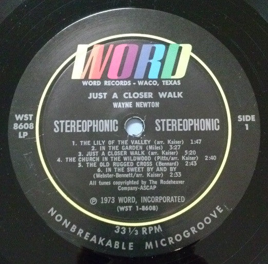 Wayne Newton : Just A Closer Walk (LP, Album)