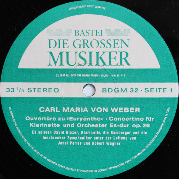 Carl Maria von Weber : Carl Maria Von Weber In 3 Folgen · Band II (10", Comp)