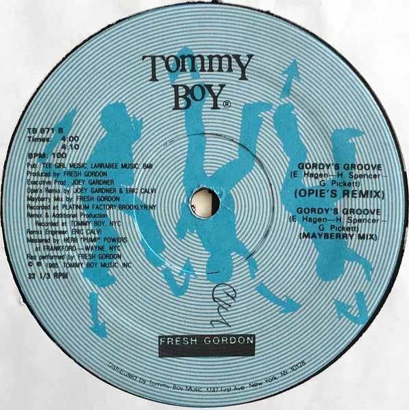 Choice M.C.'s* Featuring Fresh Gordon / Fresh Gordon : Beat Of The Street / Gordy's Groove (12")