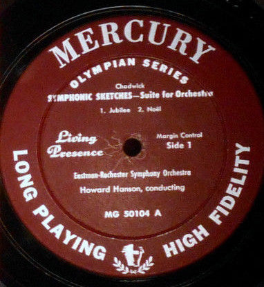 Chadwick*, Howard Hanson, Eastman-Rochester Orchestra : Symphonic Sketches (LP, Album, Mono)