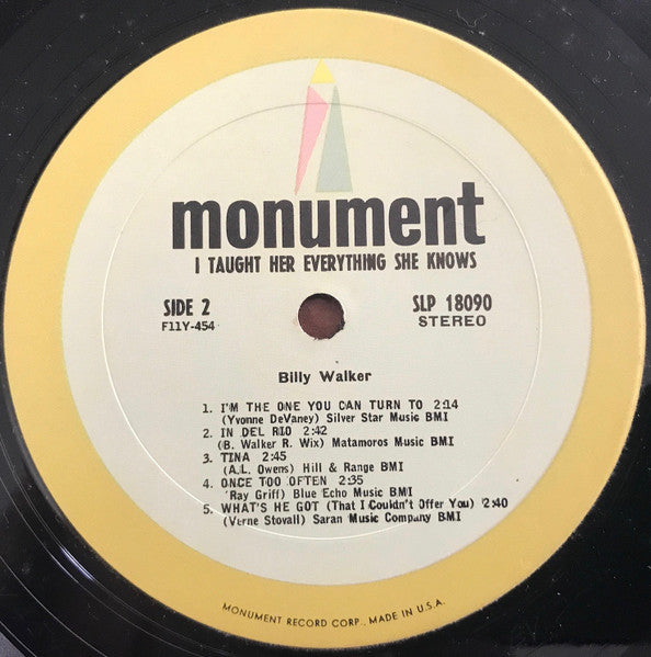 Billy Walker : I Taught Her Everything She Knows (LP, Album)