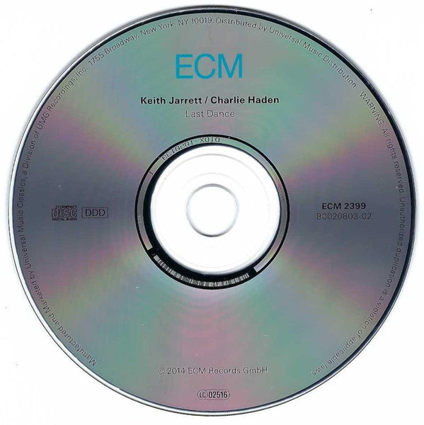 Keith Jarrett / Charlie Haden : Last Dance (CD, Album)