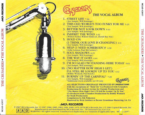 The Crusaders : The Vocal Album (CD, Comp)