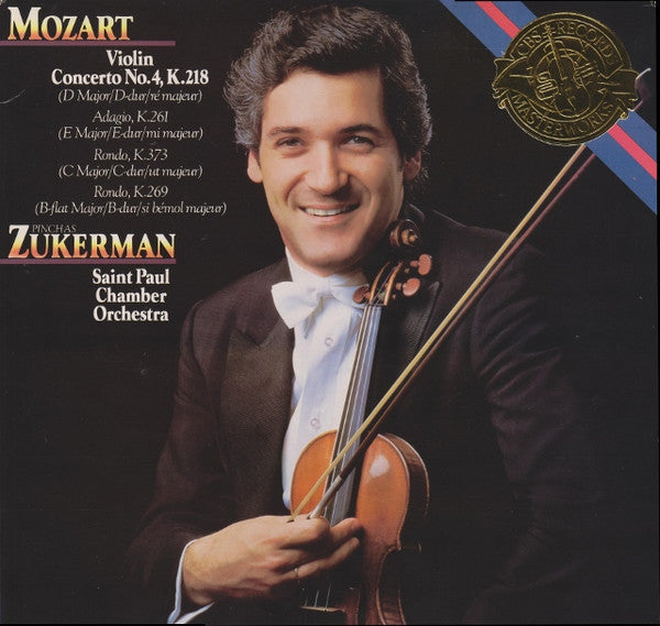 Mozart* - Pinchas Zukerman, Saint Paul Chamber Orchestra* : Violin Concerto No. 4, K. 218 (LP, Album)
