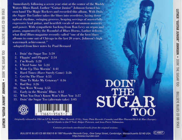 Luther Guitar Junior Johnson* & The Magic Rockers : Doin' The Sugar Too (CD, Album)
