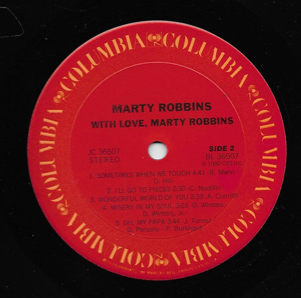 Marty Robbins : With Love, Marty Robbins (LP, Album)