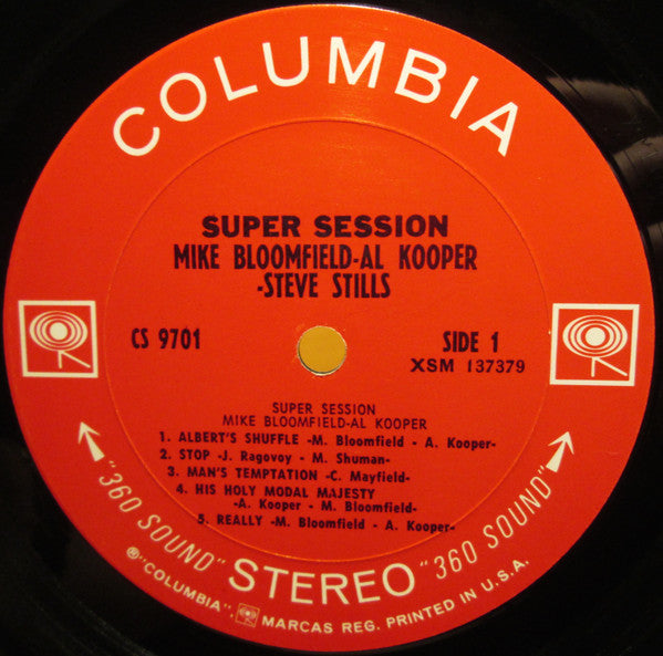 Mike Bloomfield / Al Kooper / Steve Stills* : Super Session (LP, Album, 360)