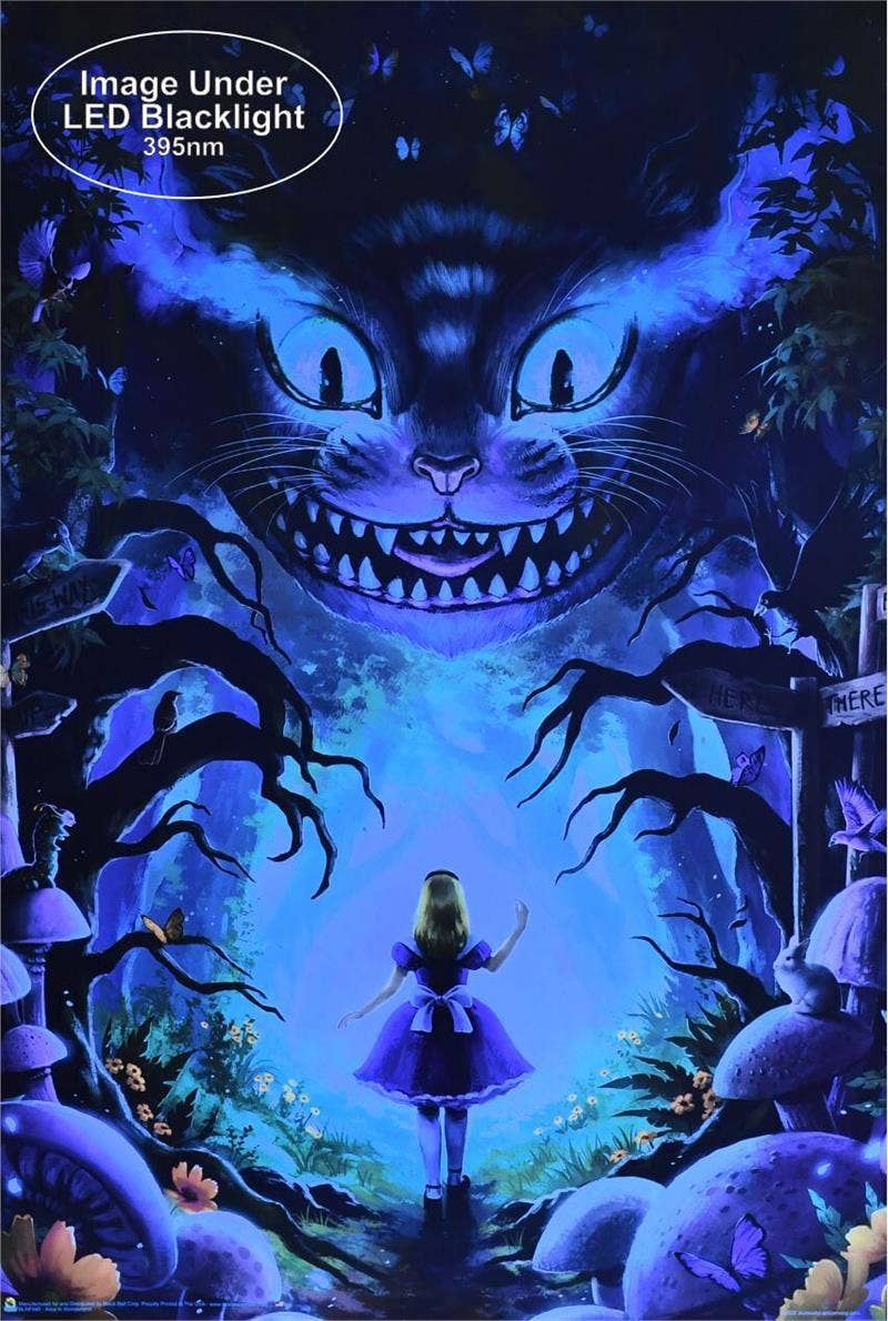 Alice in Wonderland Blacklight Poster - 24" x 36"