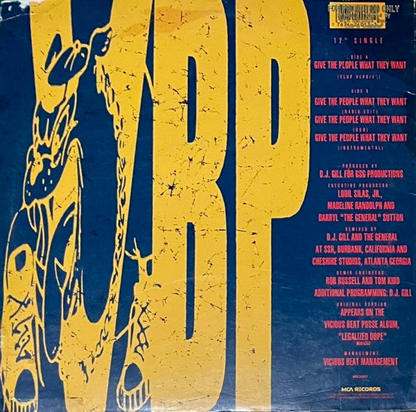 Vicious Beat Posse : Give The People What They Want (12")