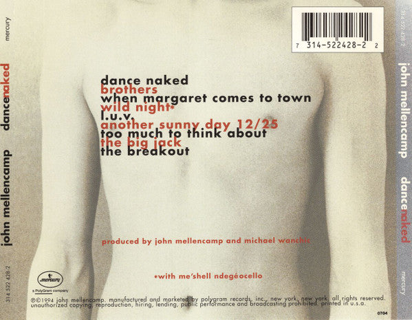 John Mellencamp* : Dance Naked (CD, Album)